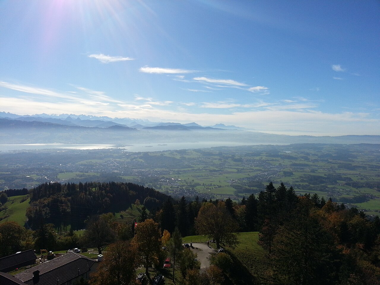 Aussicht vom Bachtel über das Zürcher Oberland